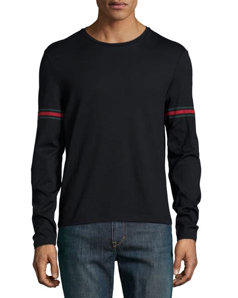 gucci mens long sleeve t shirts|gucci long sleeve button up.